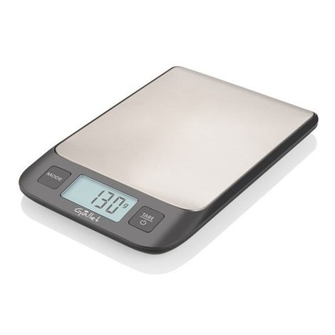 Gallet | Digital kitchen scale | GALBAC927 | Maximum weight (capacity) 5 kg | Graduation 1 g | Display type LCD | Stainless stee
